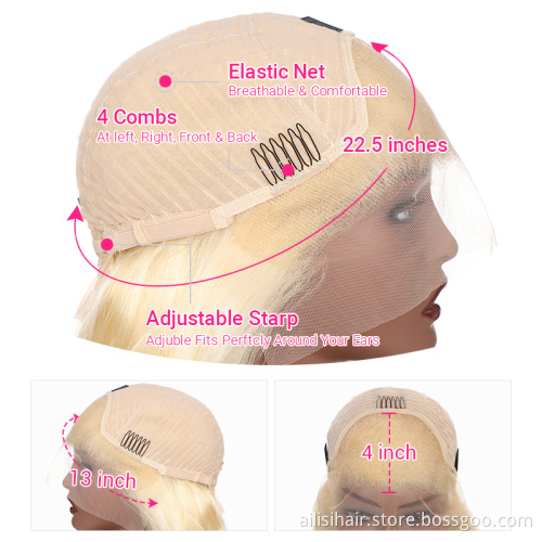 613 Lace Frontal Human Hair Wigs For Black Women  Blonde 13*4 13*6 HD Lace Frontal Wig